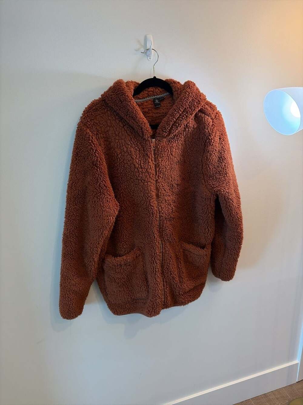 Volcom Lived-in Lounge Phuz Up Teddy Fleece Hooded Jacket XL